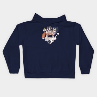 Fox space suits Kids Hoodie